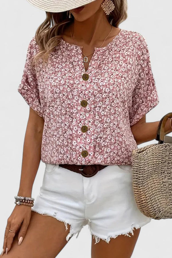 Sabine - Blusa Floral Elegante de Verão