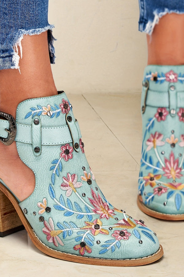 Rosine | Botas Vintage Florais de Tornozelo