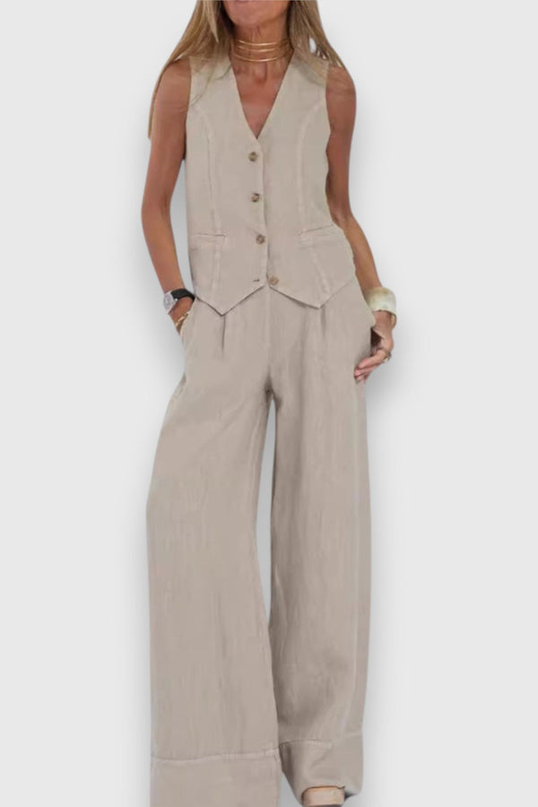 Conjunto de Duas Peças para Leveza de Verão