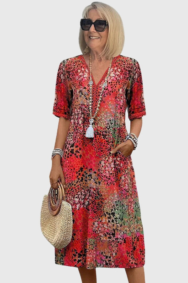 Bella | Vestido Midi Floral Elegante