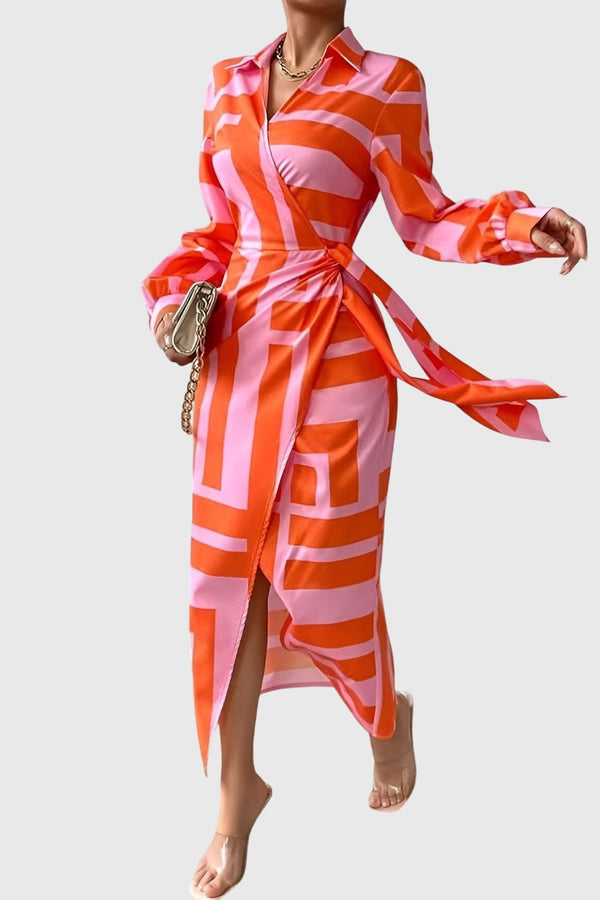 Everly™ | Vestido Envelope Elegante com Estampa