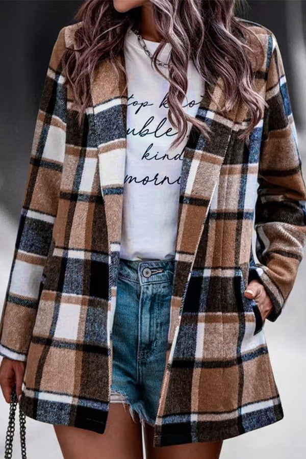 Avery™ - Blazer Vintage Xadrez