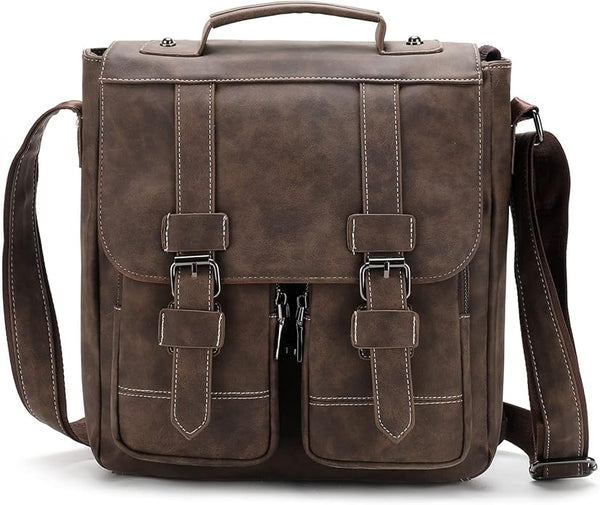 Liam™ - Bolsa Vintage com Múltiplos Bolsos e Estampa de Bandeira