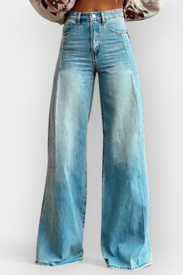 Calças de Perna Larga com Design Flare