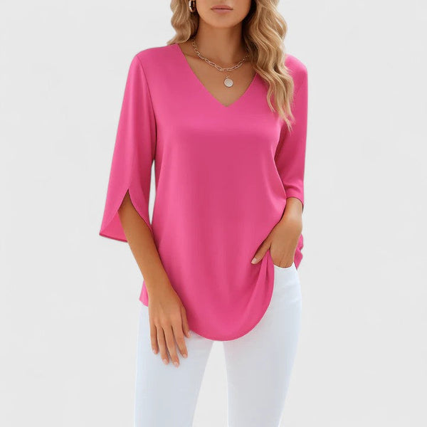 Violetta™ | Blusa sofisticada com decote em V