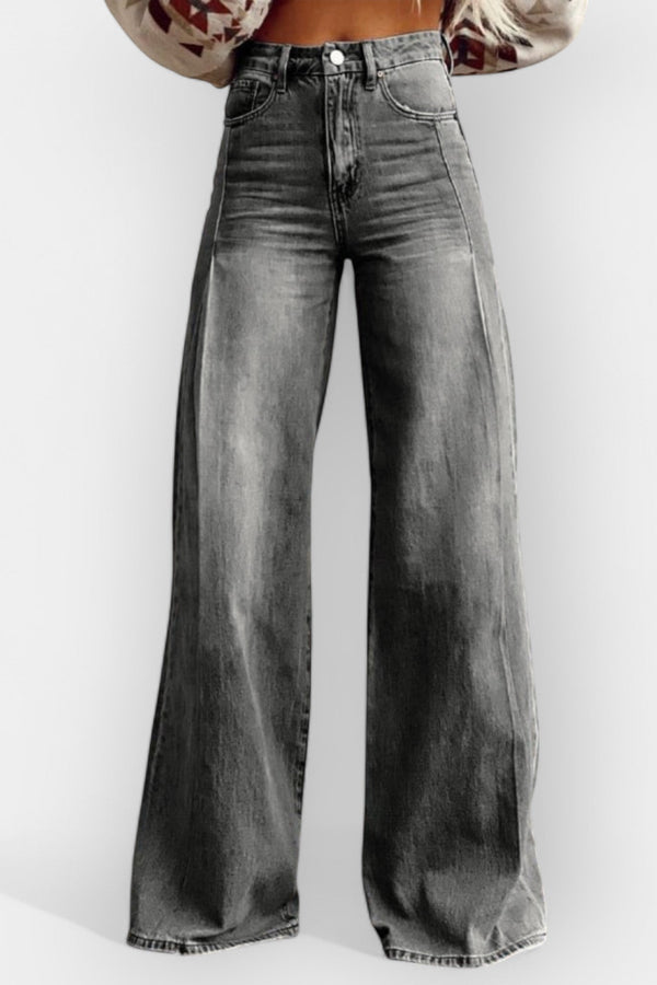 Calças de Perna Larga com Design Flare