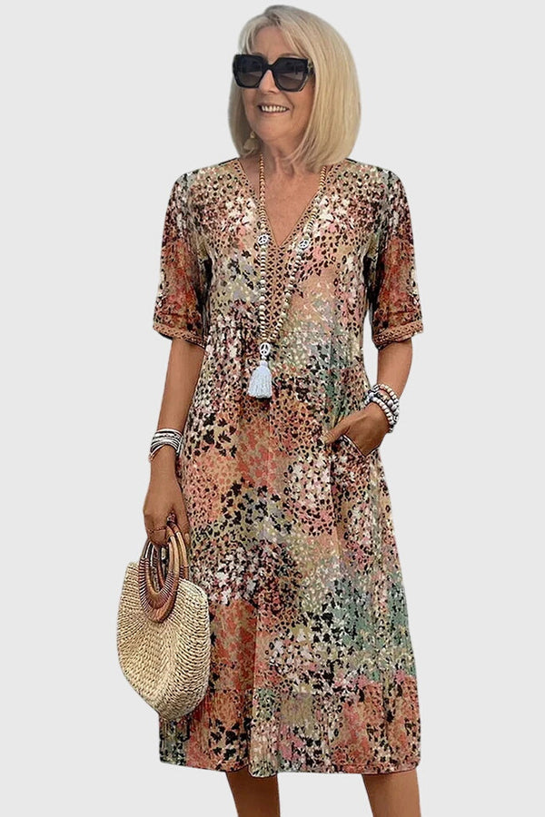 Yvonna™ | Vestido Midi Floral Elegante