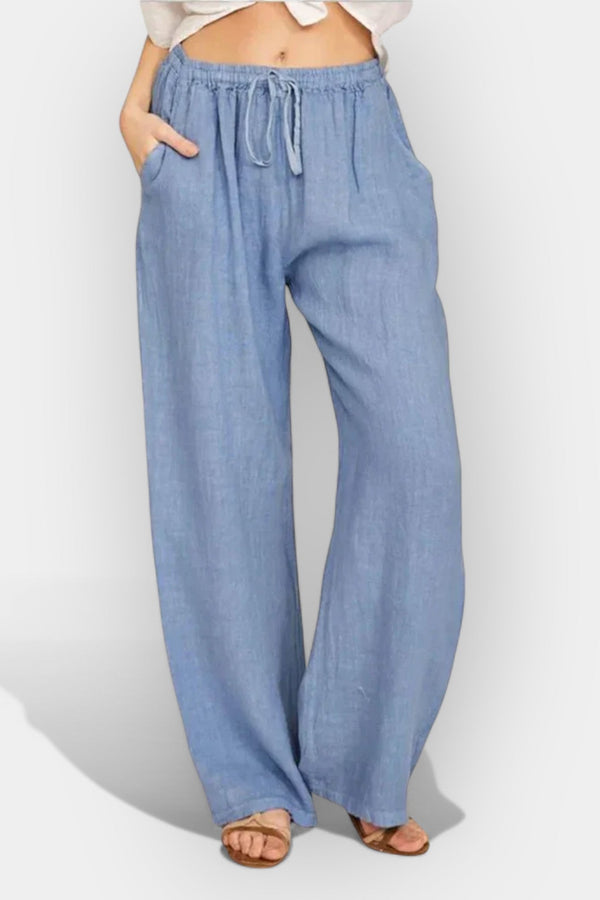 Calças Arejadas de Linho para o Verão