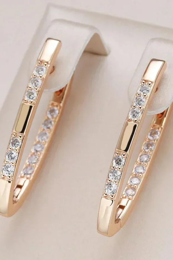 Brincos Exquisitos de Zircônia | Ouro Branco