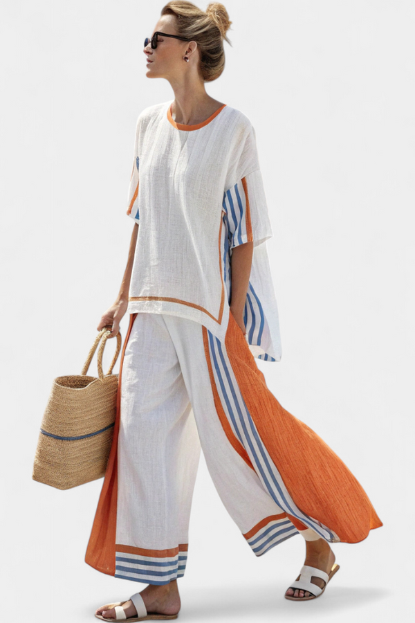 Anzaleira | Conjunto Listrado Elegante