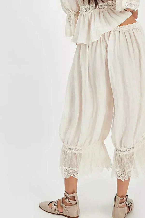 Calças Boho de Renda