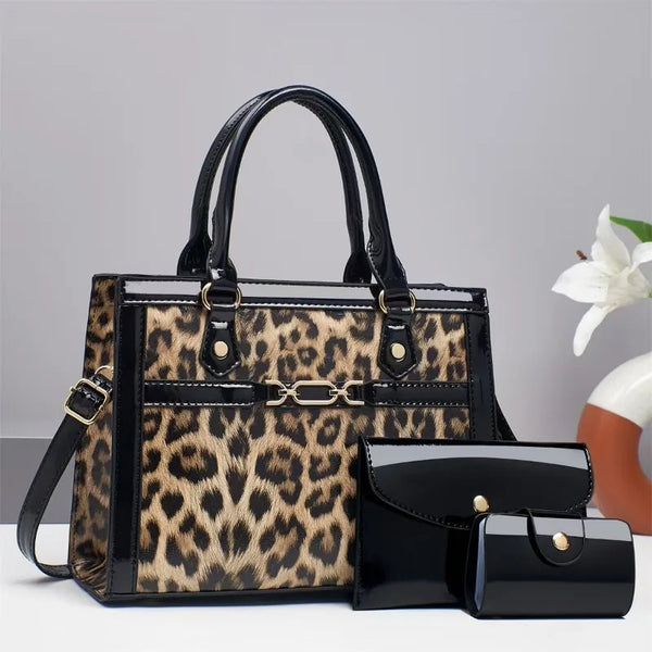 Charlotte™ - Conjunto de Bolsas Vintage com Estampa de Leopardo