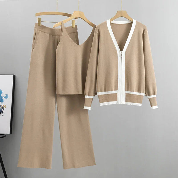 Elle™ | Conjunto de luxo com três peças e colete