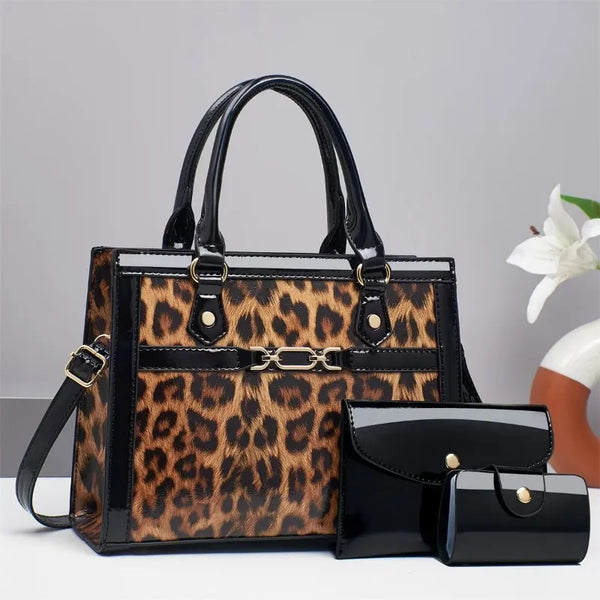 Charlotte™ - Conjunto de Bolsas Vintage com Estampa de Leopardo