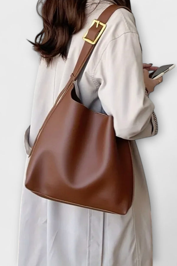 Olivia – Bolsa de Ombro Elegante de Couro