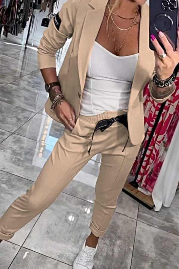 Malou | Conjunto Estiloso de Blazer e Calça Jogger