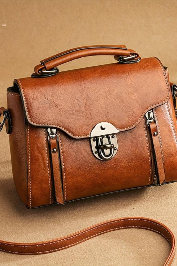 Zoe™ Elegância Atemporal | Bolsa Vintage com Aba