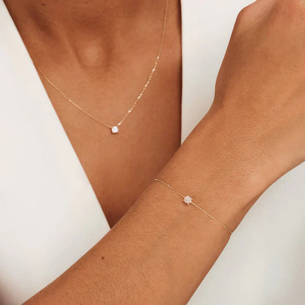 Conjunto de Pedra Moissanite Cléa | Ouro