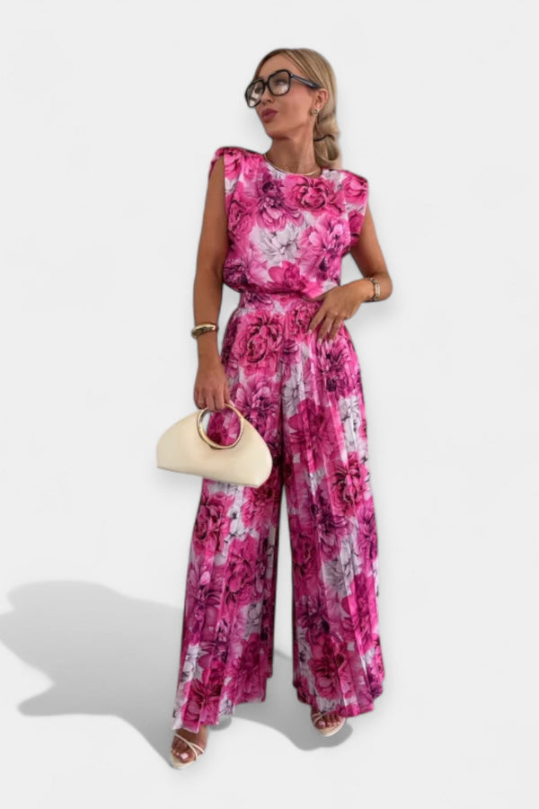 Conjunto de Moda de Verão com Blusa e Calças