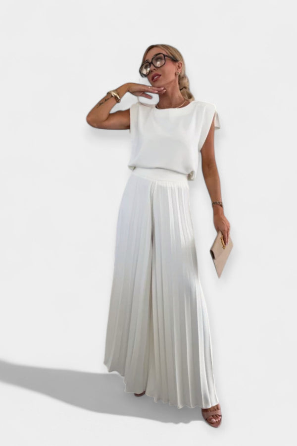 Conjunto de Moda de Verão com Blusa e Calças