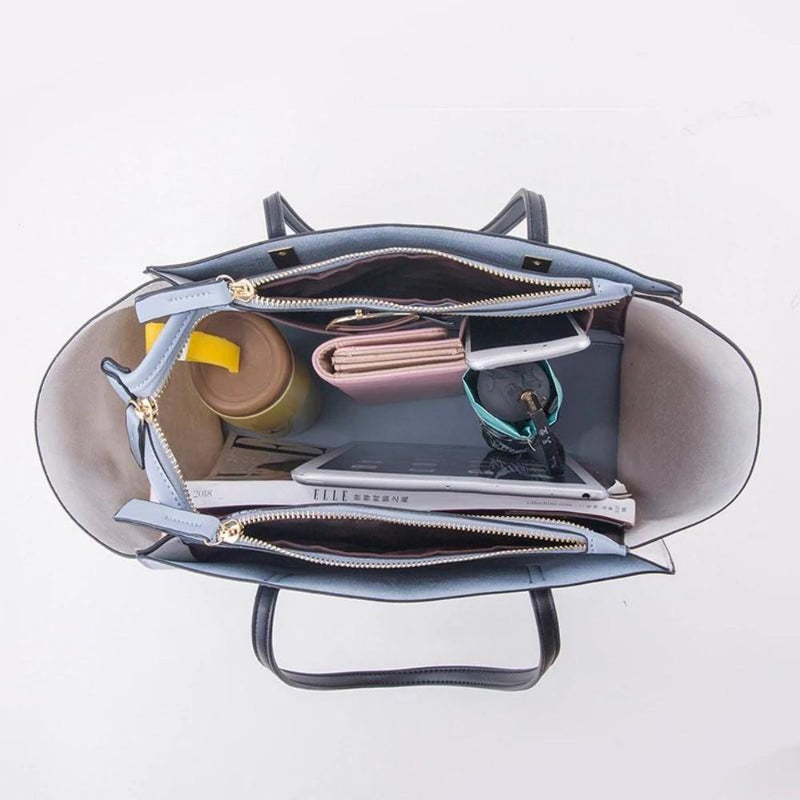 Conjunto de Charme Isabella™ | Luxuoso Conjunto de Bolsa Tote com 4 Peças