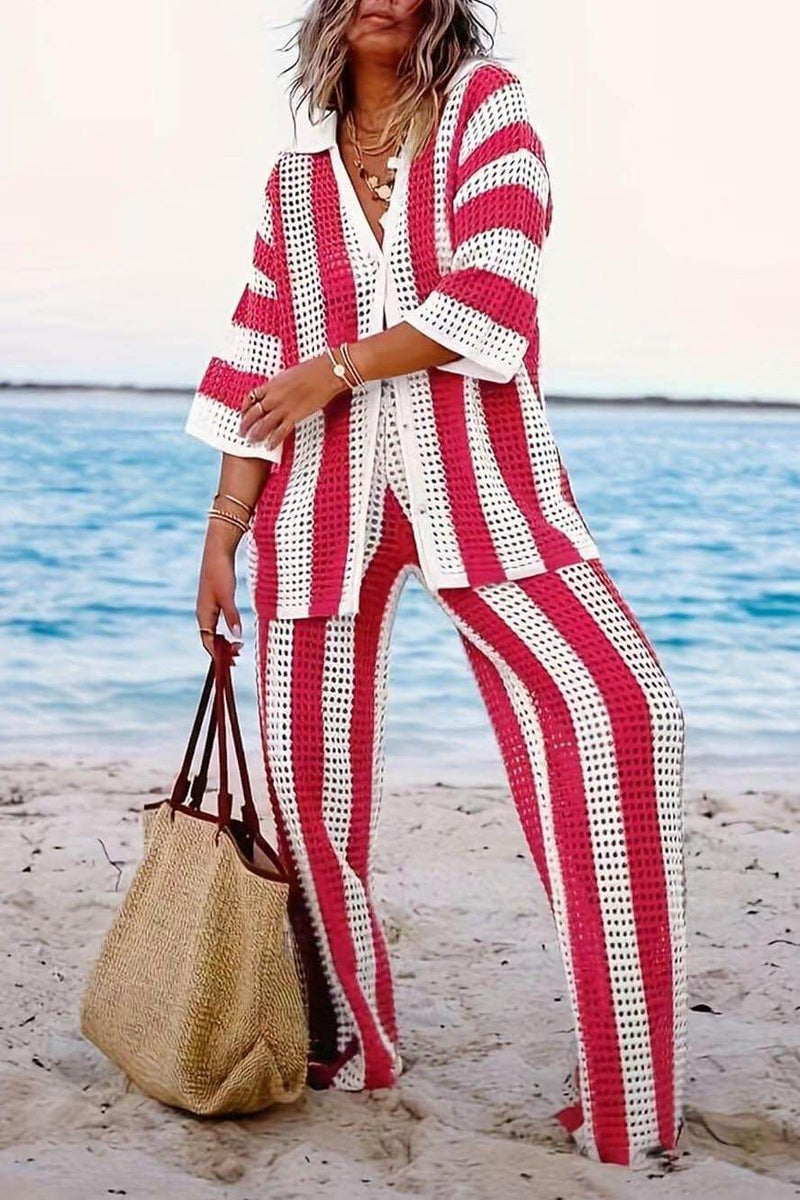 Amelia | Conjunto Listrado Elegante e Confortável