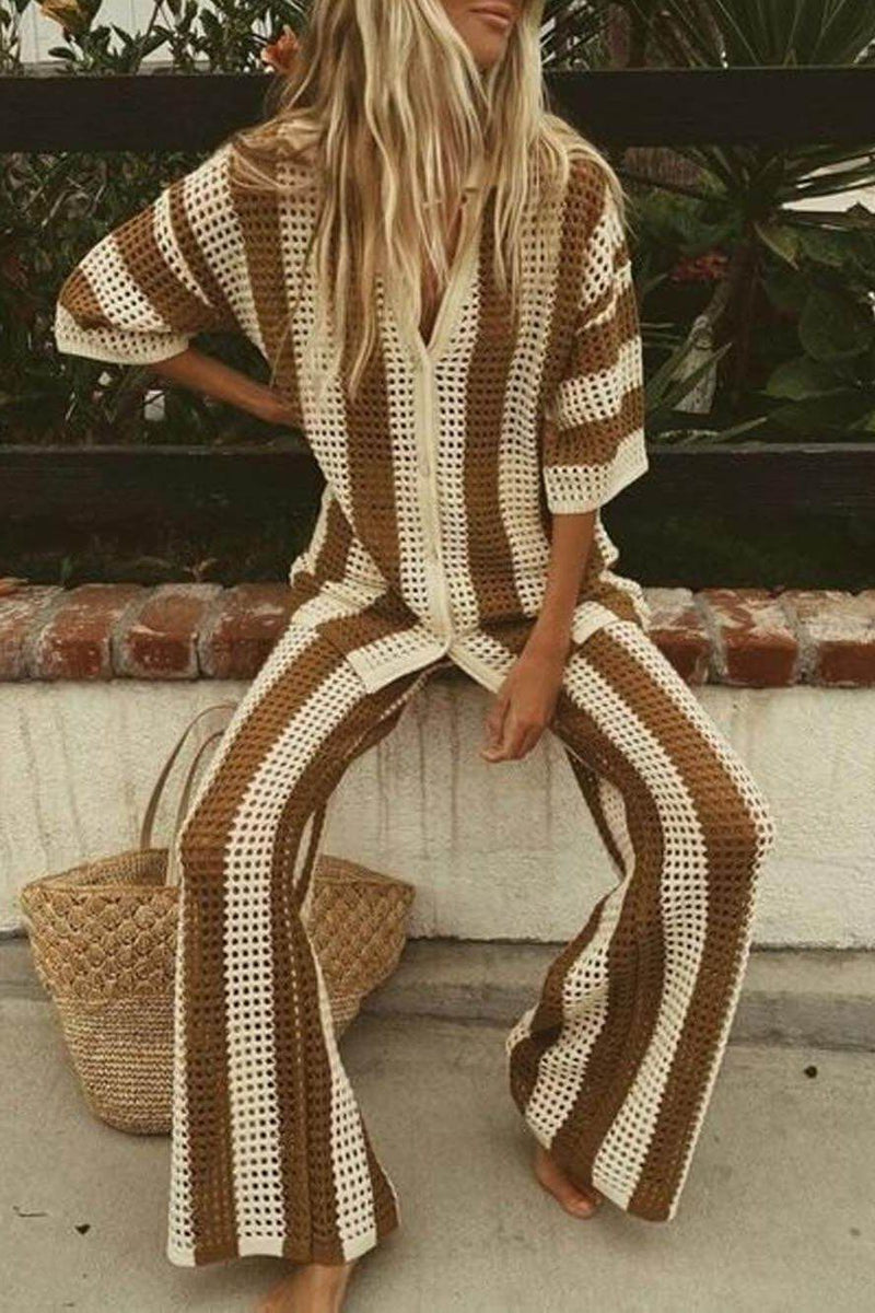 Amelia | Conjunto Listrado Elegante e Confortável