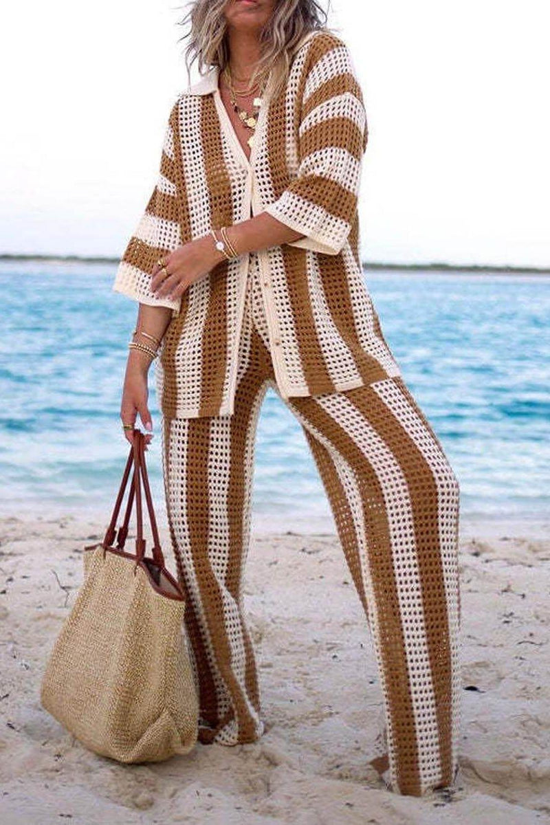 Amelia | Conjunto Listrado Elegante e Confortável