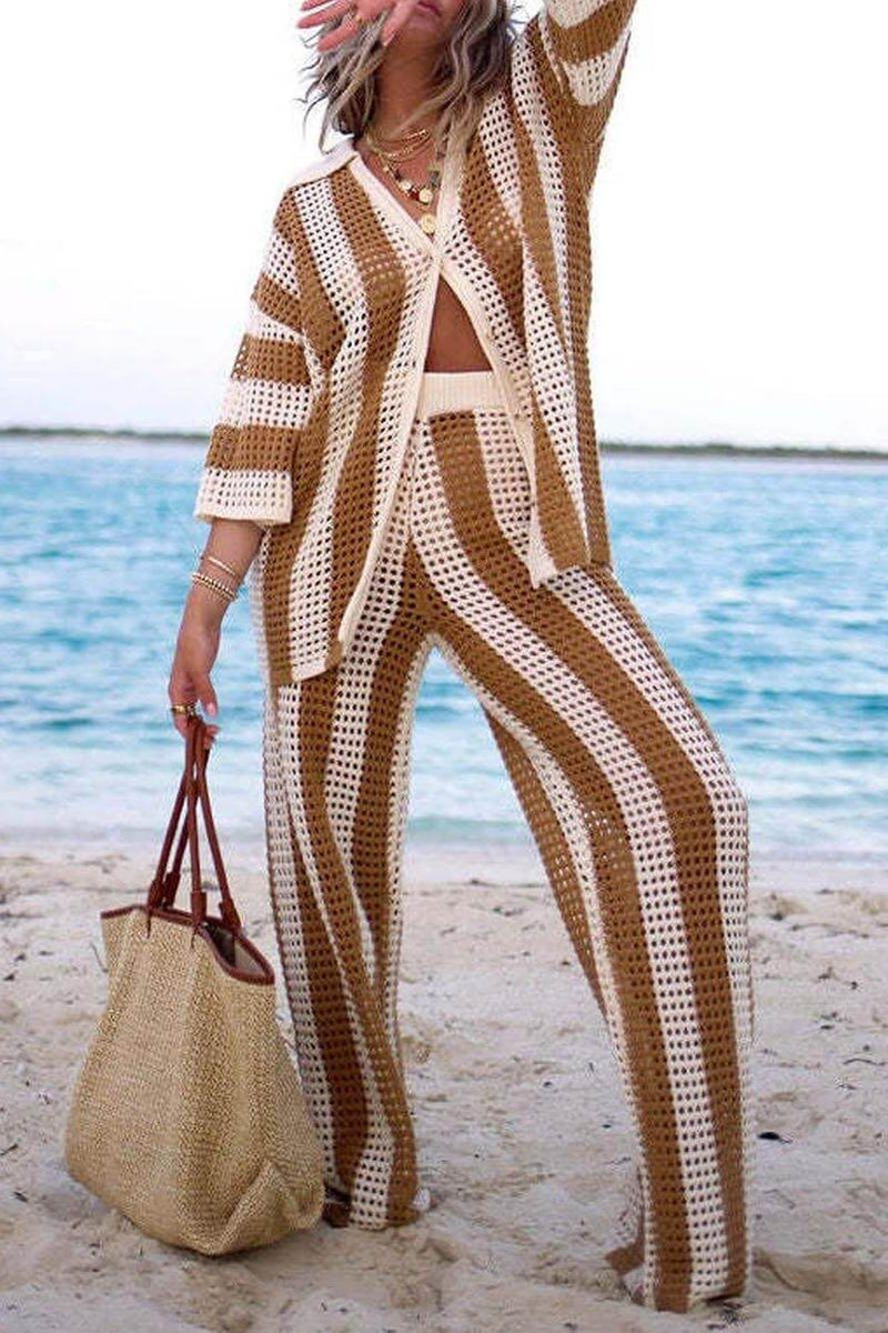 Amelia | Conjunto Listrado Elegante e Confortável