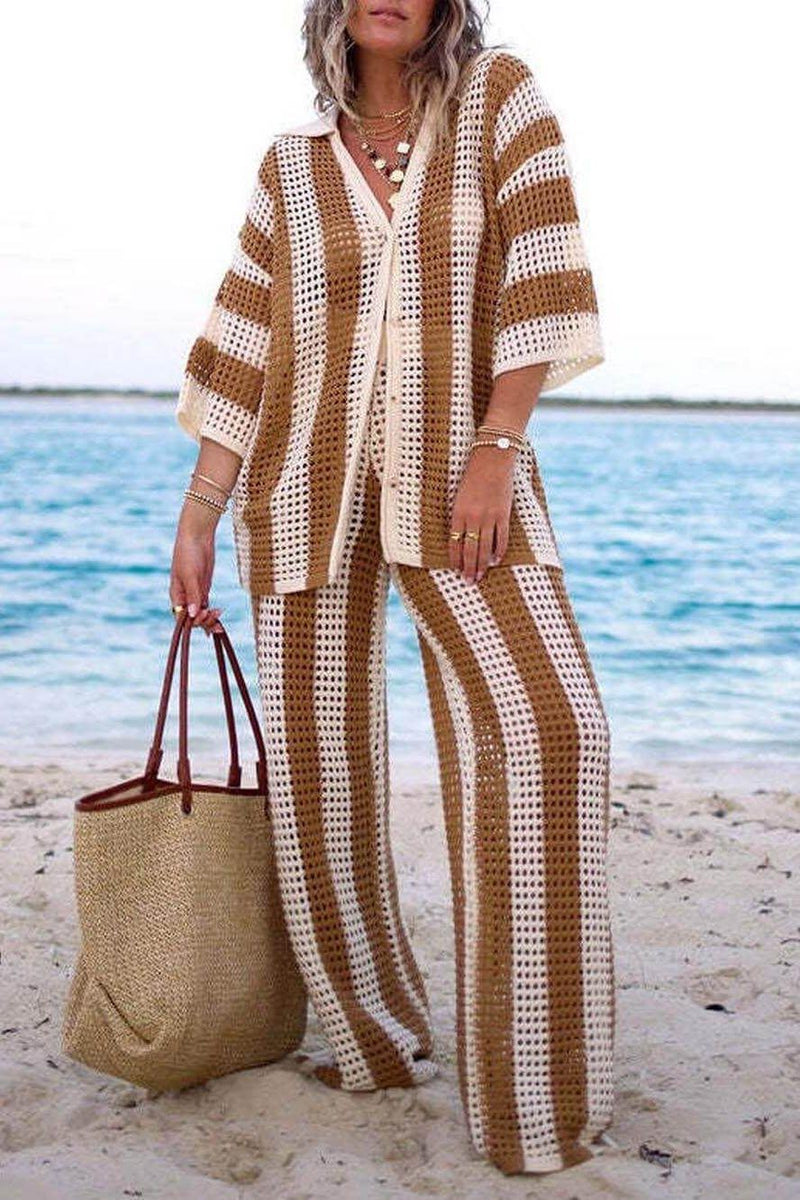 Amelia | Conjunto Listrado Elegante e Confortável
