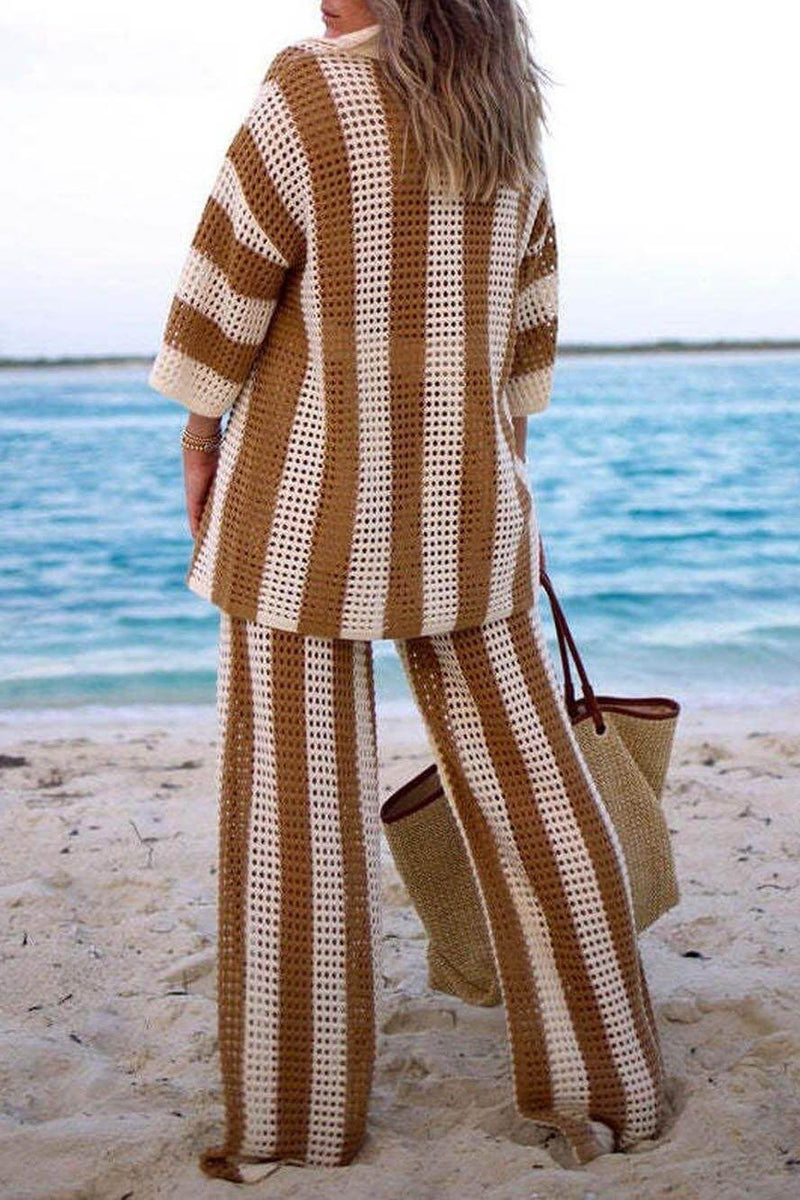Amelia | Conjunto Listrado Elegante e Confortável