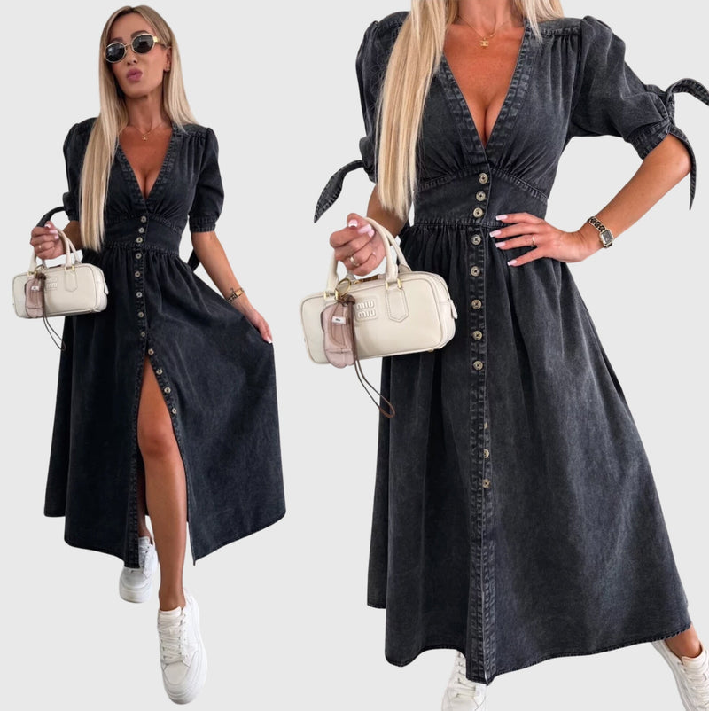 Sophia™ | Vestido Elegante de Jeans