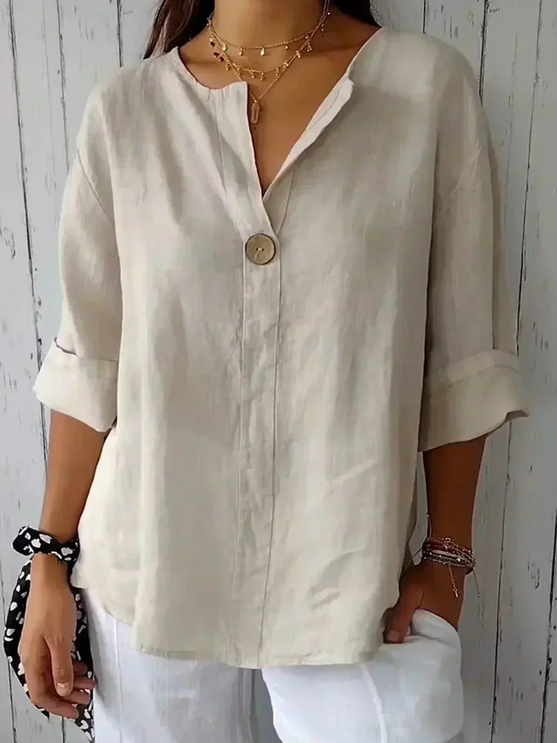 Aubri | Blusa Relaxada com Decote em V