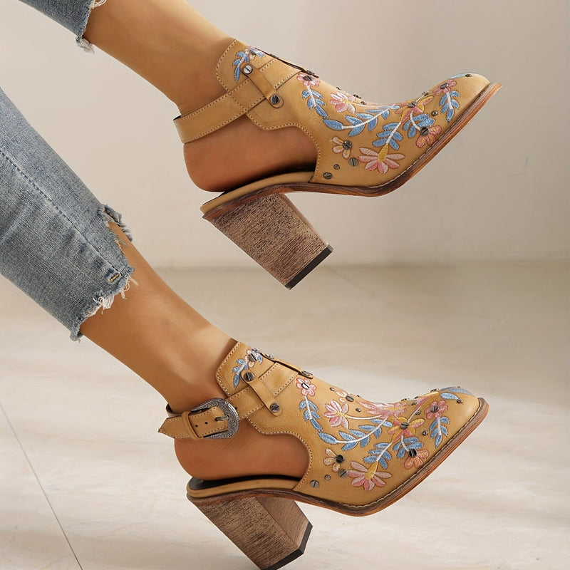 Rosine | Botas Vintage Florais de Tornozelo