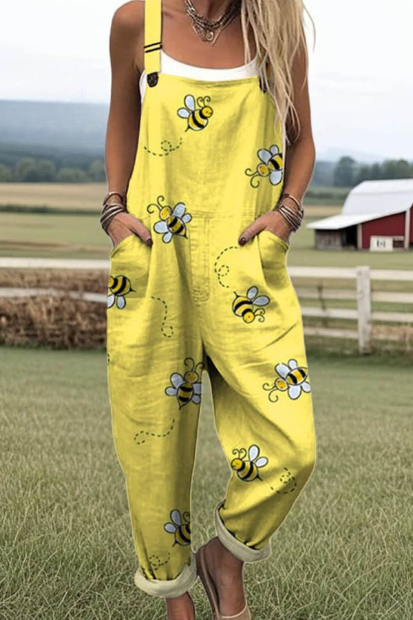 Macacão Feminino - Estampa Floral Vintage, Calças Pantalona para Conforto e Estilo