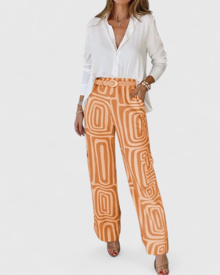 Kira | Conjunto Elegante de Duas Peças (INCLUINDO UM CINTO GRÁTIS)