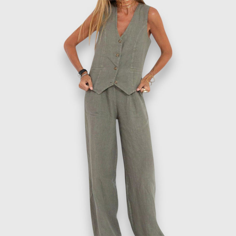 Conjunto de Duas Peças para Leveza de Verão