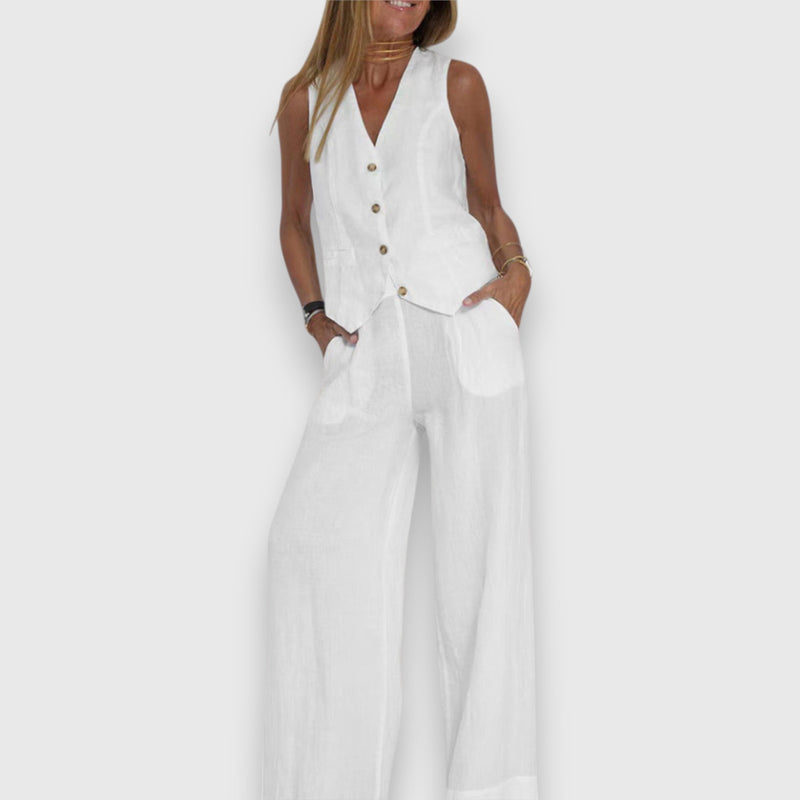 Conjunto de Duas Peças para Leveza de Verão