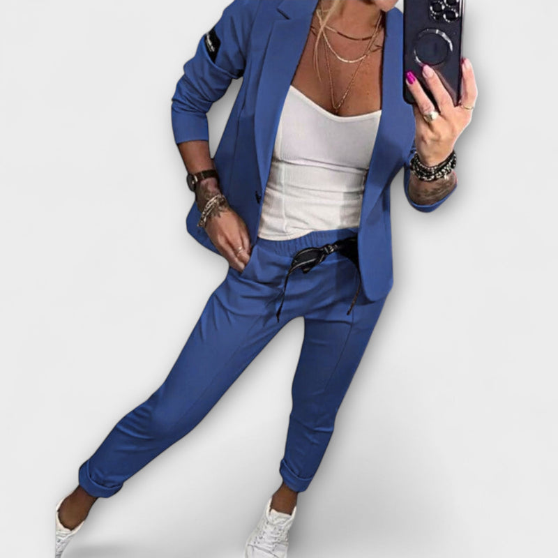 Vionne | Conjunto Elegante de Blusa, Jaqueta e Calças