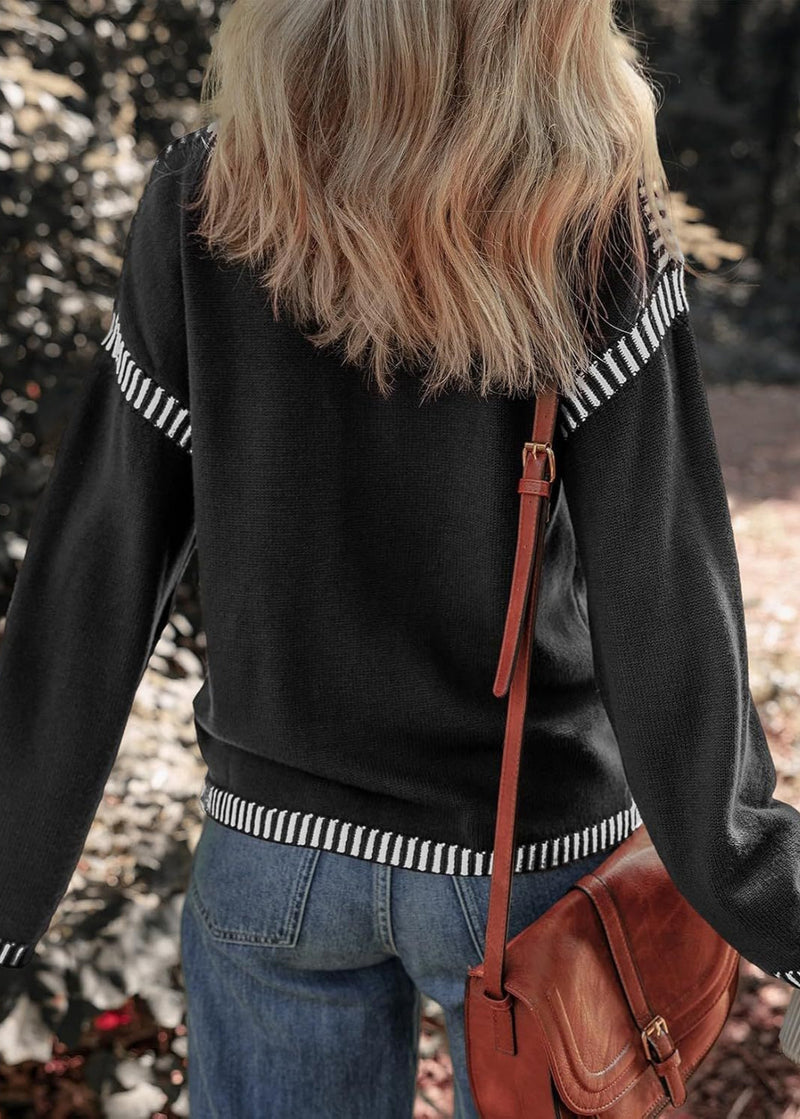 Marisa - Suéter Contrastante Chic