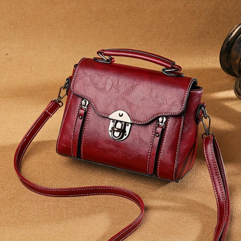 Zoe™ Elegância Atemporal | Bolsa Vintage com Aba