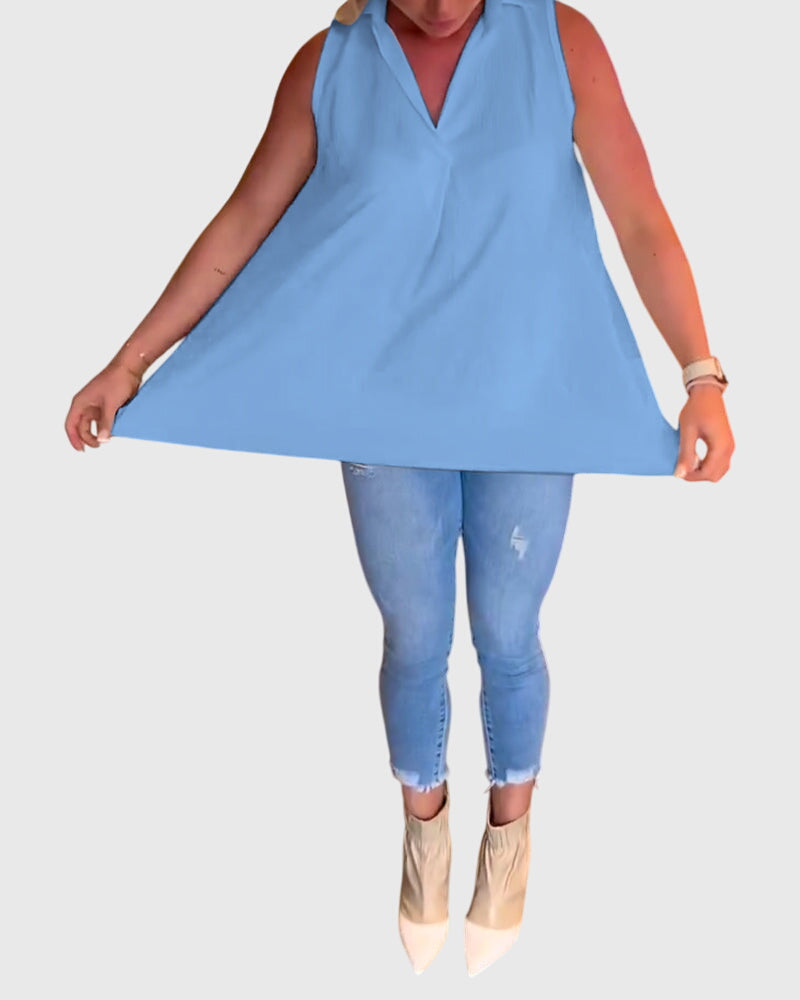 Lina™ | Blusa sem mangas