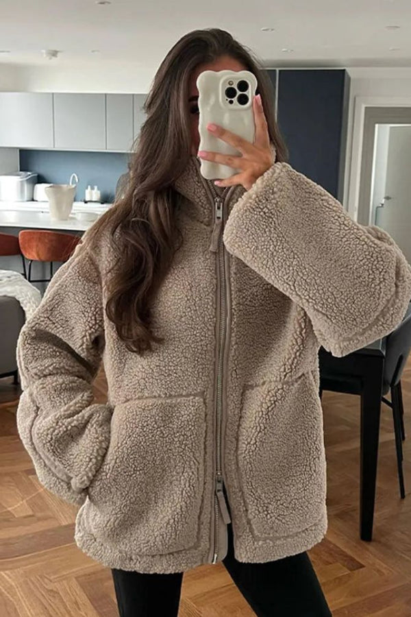 Penelope - Jaqueta Acolchoada Teddy Confortável