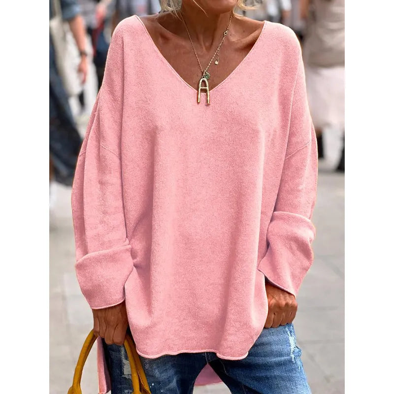 NORA - BLUSA CASUAL CHIC COM DECOTE V
