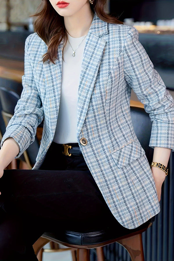 Madison™ - Blazer Xadrez Elegante