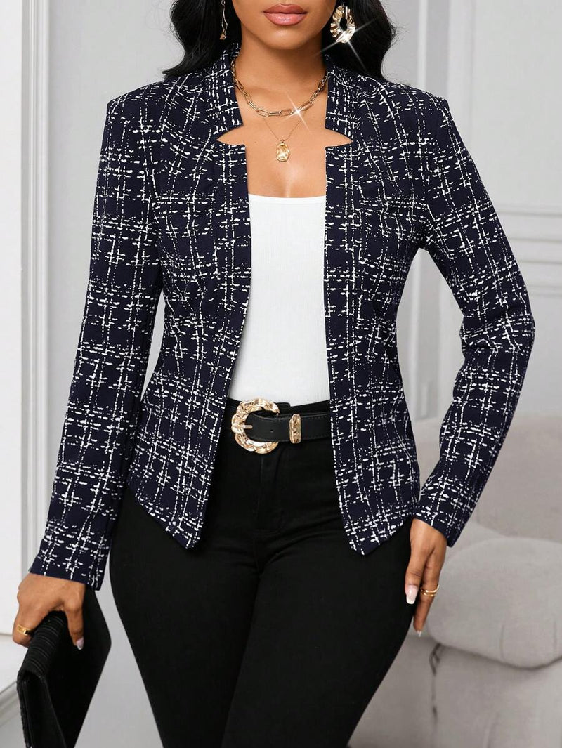 Ellie™ - Blazer Xadrez Chique