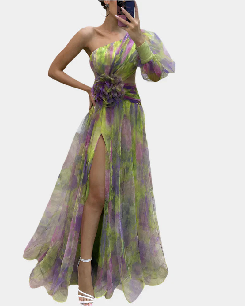 Vestido Romântico com Abertura