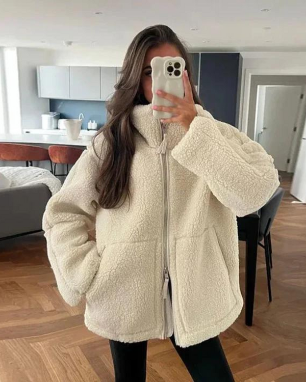Penelope - Jaqueta Acolchoada Teddy Confortável