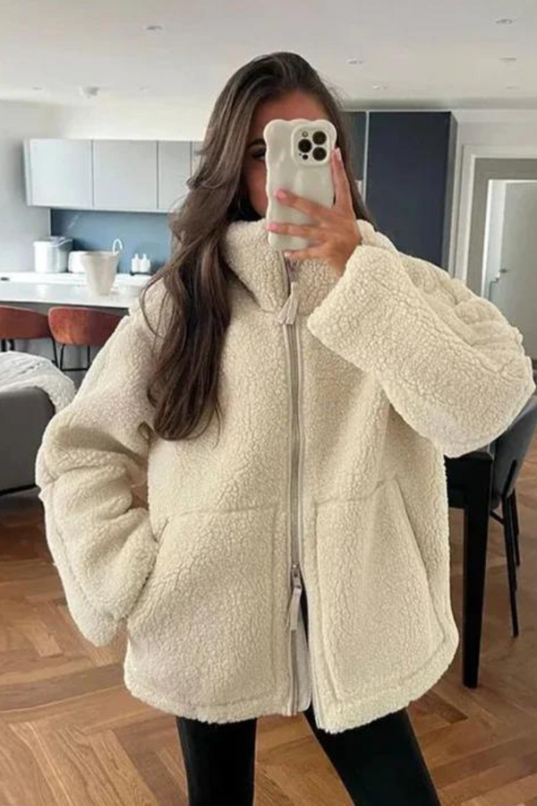 Penelope - Jaqueta Acolchoada Teddy Confortável