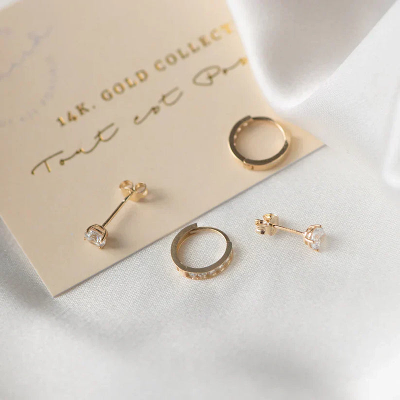 Conjunto de Brincos Dara Brillane Stone | Ouro